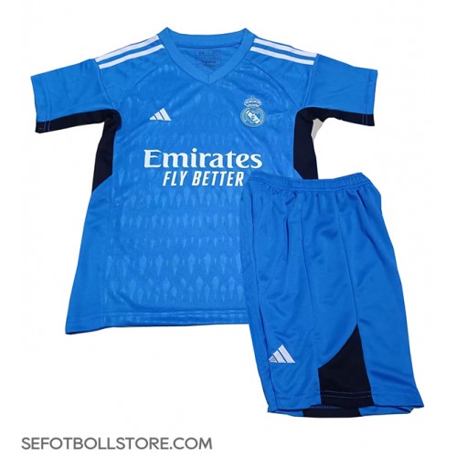 Real Madrid Målvakt Replika babykläder Bortaställ Barn 2023-24 Kortärmad (+ korta byxor)